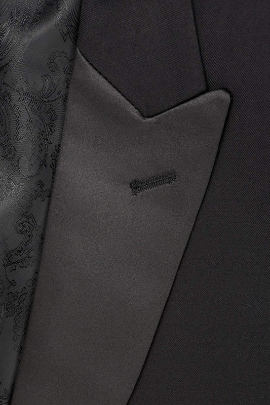 "Milan" Black Tuxedo Jacket Peak (Separates)-1